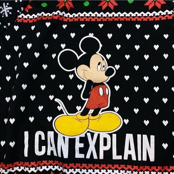Disney Mickey Mouse Ugly Christmas Holiday Sweatshirt Large - Picture 4 of 6